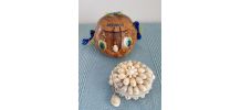 Petit sac noix de coco et porte monnaie coquillages