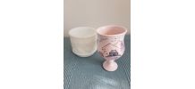 2 pots/vases décorés