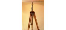très grand lampadaire s/ancien trépied photo bois