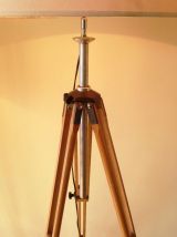 très grand lampadaire s/ancien trépied photo bois