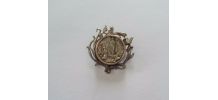 Old Brooch Ancienne Broche Grotte de Lourdes décor Floral