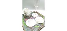 sous verres en marbre et compartiment