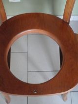 Fauteuil chaise bridge percé années 50
