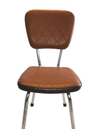 4 chaises en vinyle marron