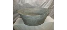 Grande bassine a fleurs en fer