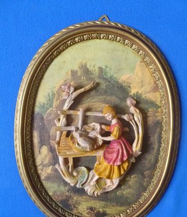 Cadre Mur Art 3-dimensional style victorien  ancien ,vintage