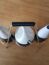Ensemble saliere poivriere et pot à moutarde vintage
