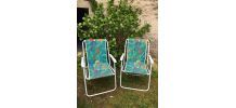 Paire de chaises pliantes vintage 