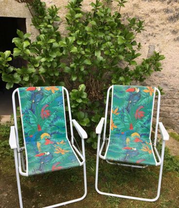 Paire de chaises pliantes vintage 