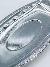 Petit plat en inox gravé