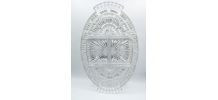 Plat ovale en verre moulé pressé compartimenté