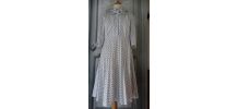 Vintage  1970 robe longue été  col lavaliere