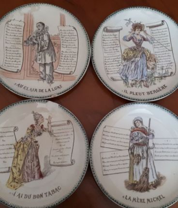 2 Assiettes collection chanson, Terre de fer