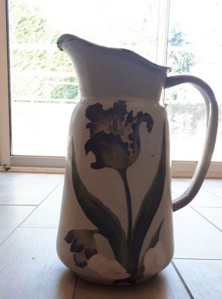 Set de toilette ancien, fleur de Lys