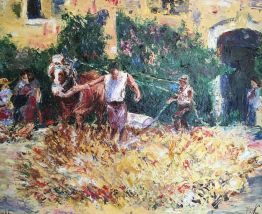 Huile sur toile encadrée 