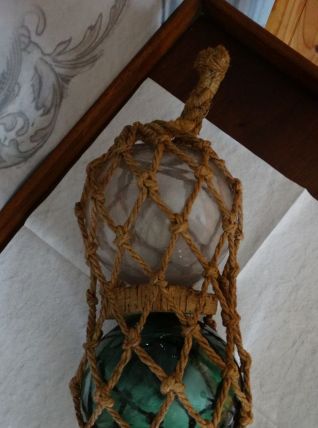 Vintage flotteur ancien en verre estampillé  LV 