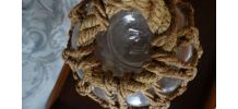 Vintage flotteur ancien en verre estampillé  LV 