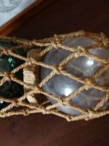 Vintage flotteur ancien en verre estampillé  LV 