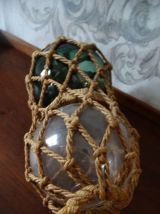 Vintage flotteur ancien en verre estampillé  LV 