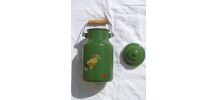 pot  a  lait  en acier emaillé , vintage