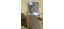 pot lait ancien en aluminium, vintage