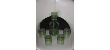 service carafe et ses 4verres bullés verre