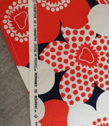 coupons tissus d'ameublement vintage 70' Romanex de Boussac
