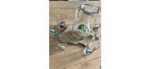 Carafe et 6 verres schtroumpfs