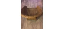 Fauteuil en osier vintage