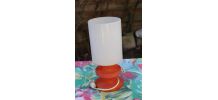 LAMPE DE CHEVET ORANGE ANNÉES 70