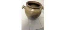 Pot en grès beige vintage