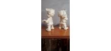 petit personnages poulbeau 1950 platre  