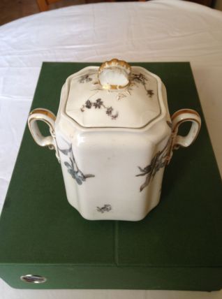 SUCRIER en PORCELAINE VERMONT FRERES XIXe