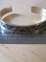      Bracelet metal argenté reglable mixte   