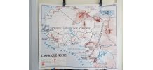 carte géographique scolaire Rossignol des années 50 