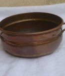 cache-pot , jardiniere  en cuivre, vintage