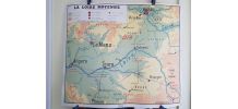 carte géographique scolaire Rossignol des années 60  