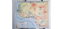 carte géographique scolaire Rossignol des années 60  