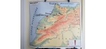 carte géographique scolaire Rossignol des années 60  