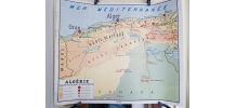 carte géographique scolaire Rossignol des années 60