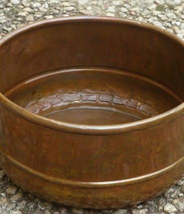 jardiniere, cache-pot en cuivre, ancien