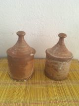 Paire de pots en grès.