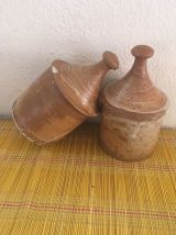 Paire de pots en grès.