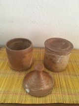 Paire de pots en grès.