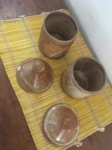 Paire de pots en grès.