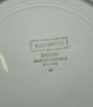plat Digoin Sarreguemines Marinette décor rose et d'oeillet