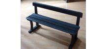 banc 110x38x64 gris foncé tres bon etat