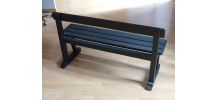 banc 110x38x64 gris foncé tres bon etat