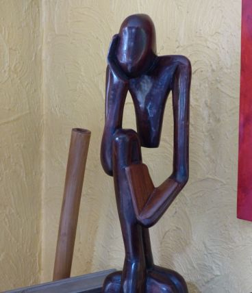 statue bois un seul bloc H70 cm