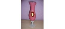 VASE EN OPALINE ROSE
